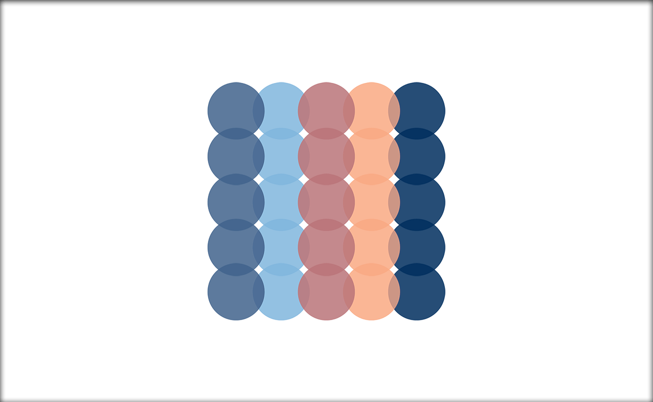 The five color dot logo for the California Alliance repeated to make a square on a white background. Each color represents an alliance university member (from left to right): UC Berkeley, UCLA, Stanford, Caltech, and Michigan.